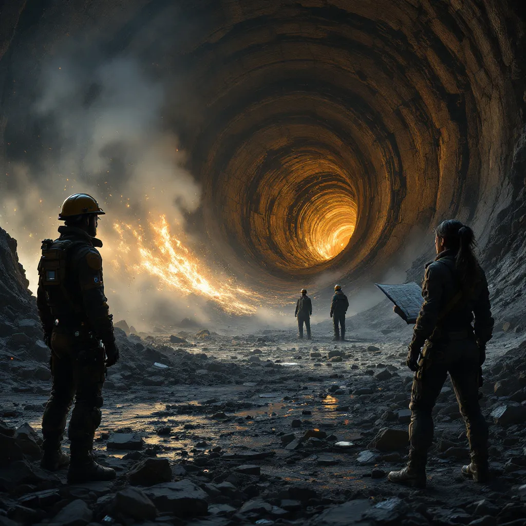 Dramatic tunnel scene