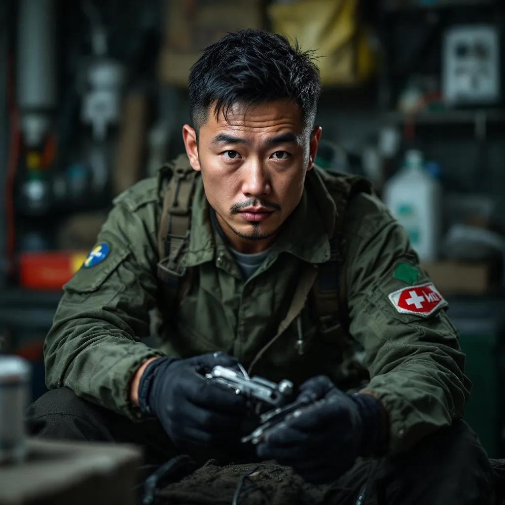 Military character portrait