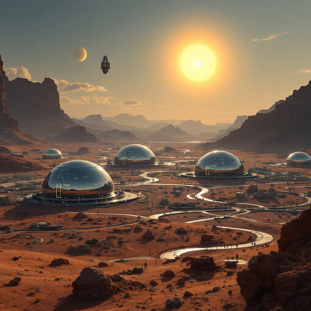Futuristic space colony
